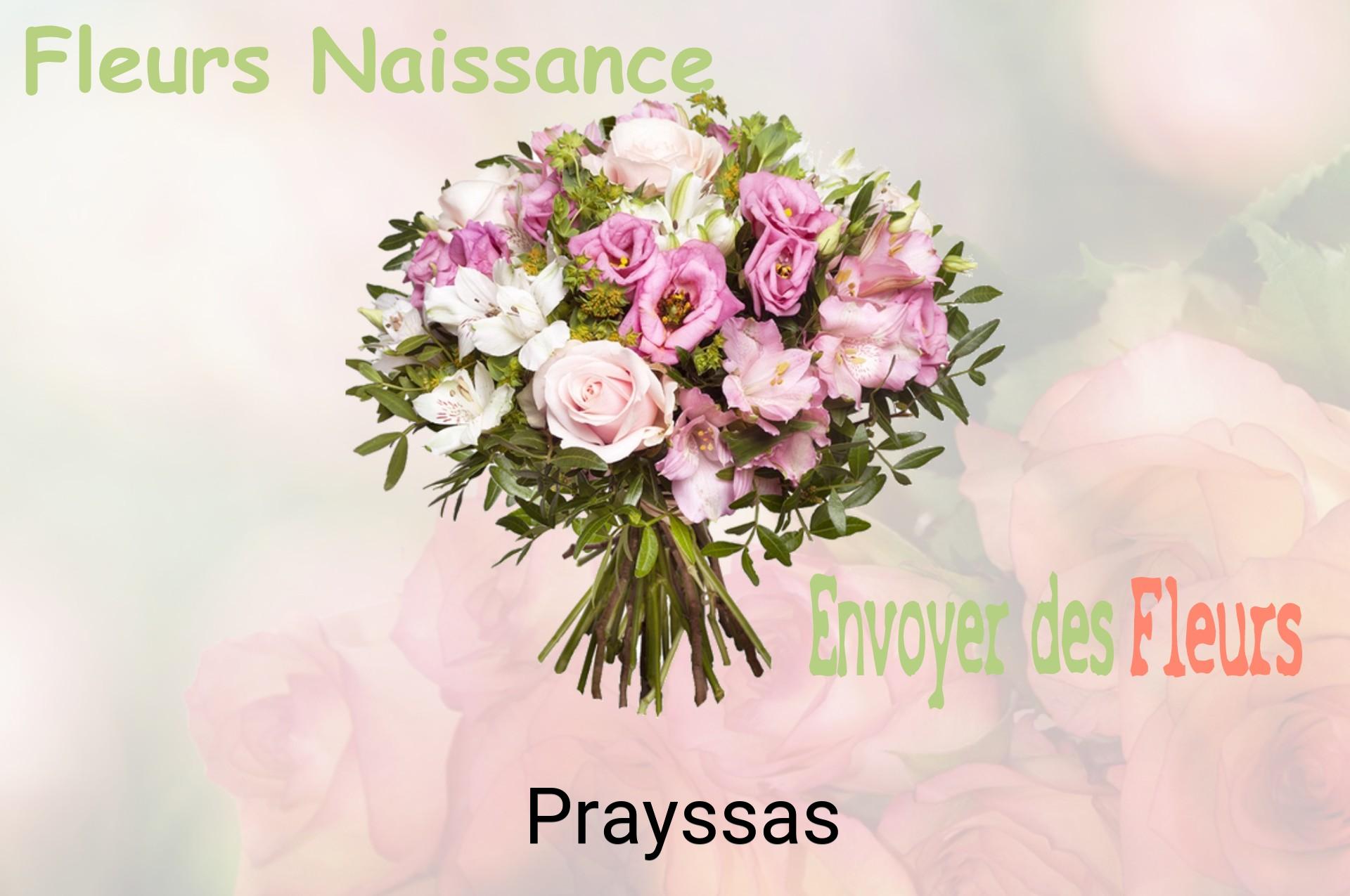 Bouquet de fleurs de naissance livré à Prayssas