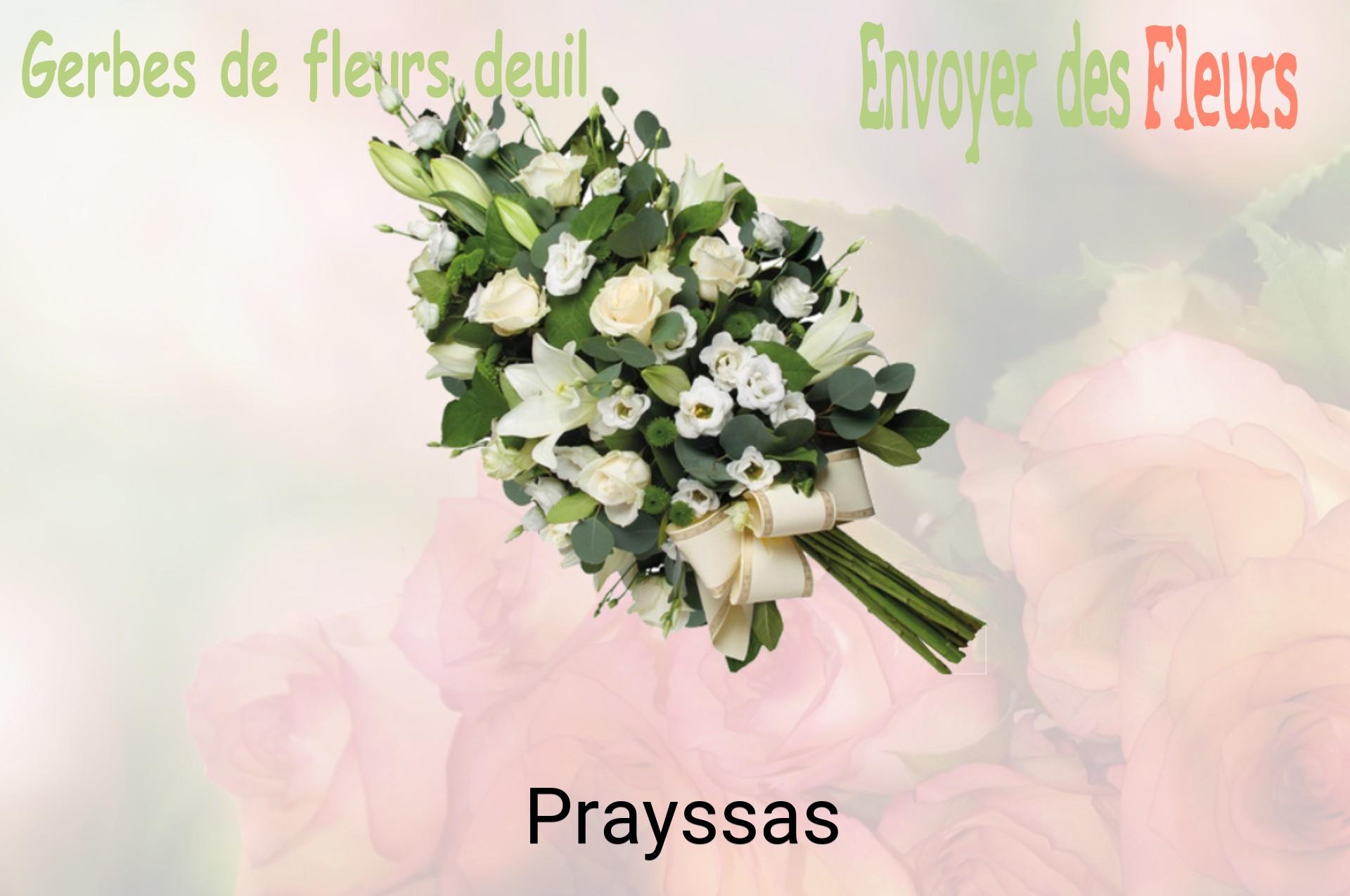 Gerbe de fleurs de deuil livrée à Prayssas